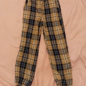 Girls plaid pants